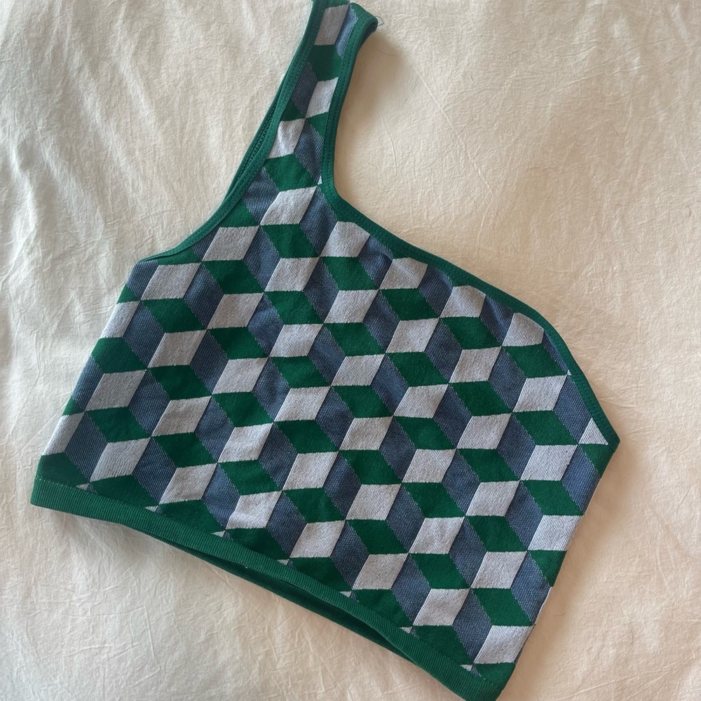 Fp Movement Free Throw One Shoulder Jacquard Crop Top